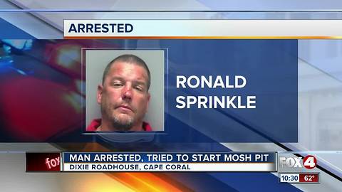 Attempt to start mosh pit ends in arrest in Cape Coral