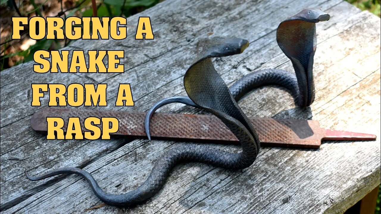 Forging a snake from a rasp #blacksmithing #forging