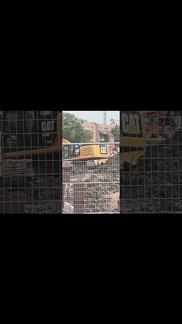 Massive construction trucks Upcoming condos #viralvideo #montreal #traintravel #travel