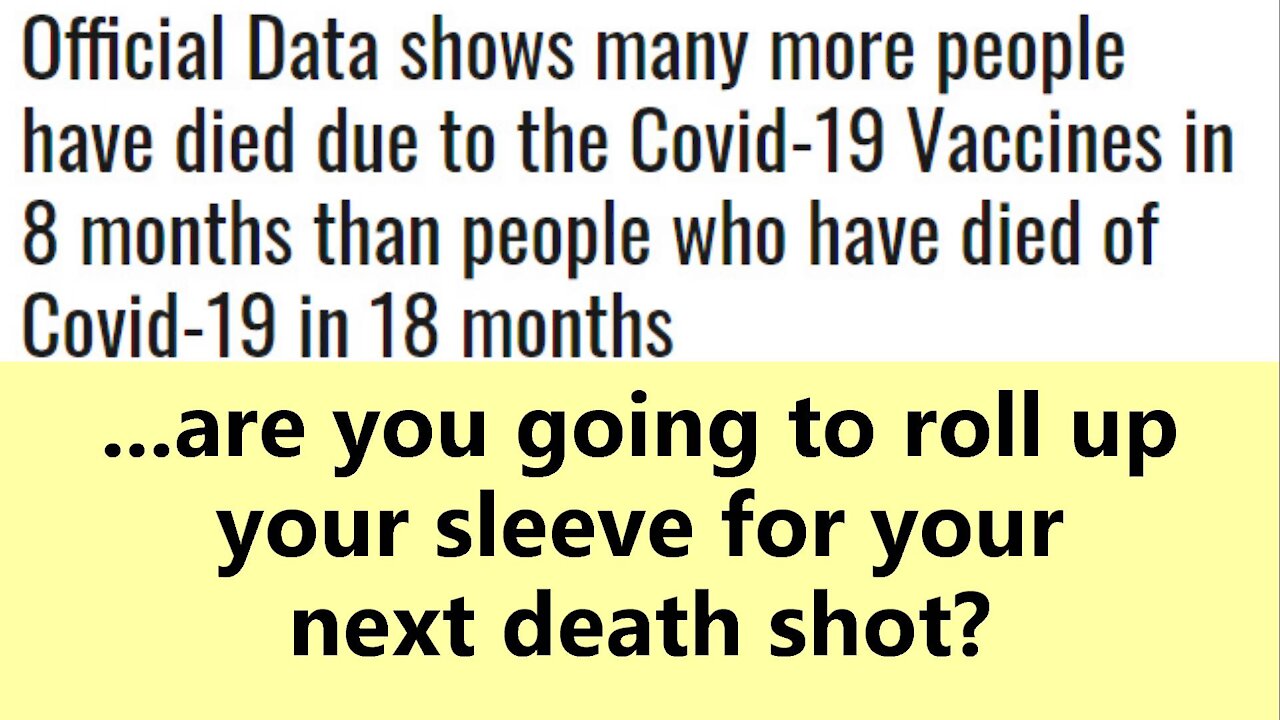 ⁣...are you going to roll up your sleeve for your next death shot?