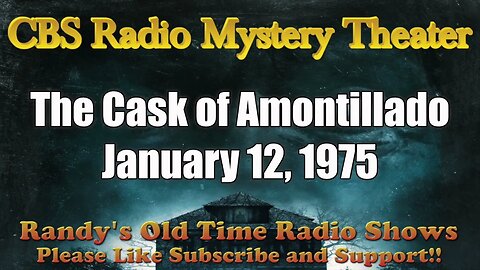 CBS Radio Mystery Theater The Cask of Amontillado January 11, 1975