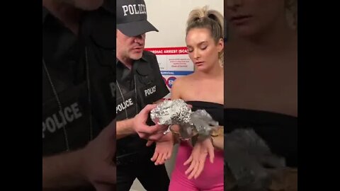 What the COPS find in her top!