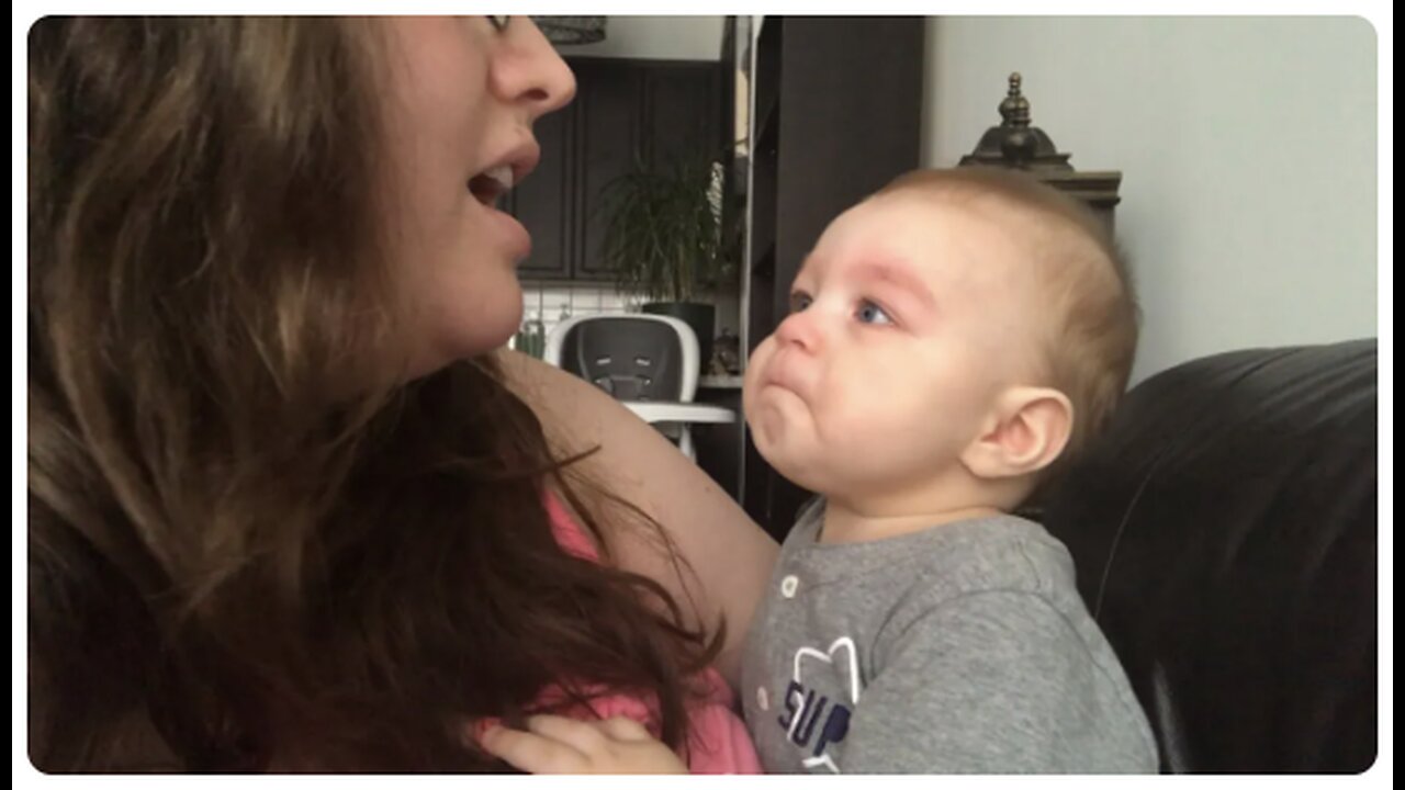 Baby Gets Emotional When Mom Sings Opera!