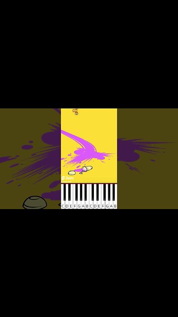 죽음의 쉐이크 (@somacguffin) grimace shake meme - Octave Piano Tutorial