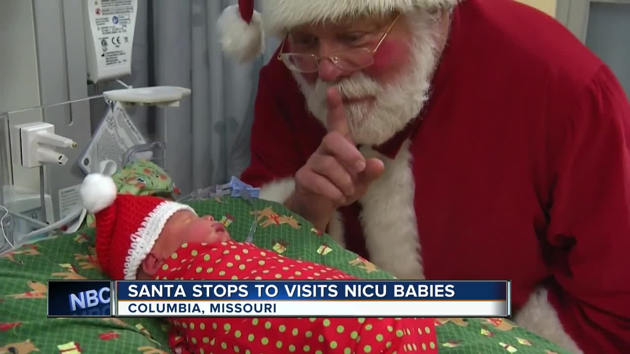 Santa visits NICU babies