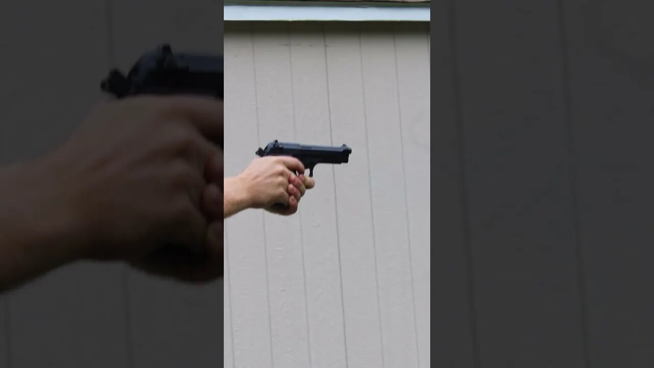 M9 Beretta Shooting closeup #shorts #beretta92fs #m9 #gun #9mm #beretta