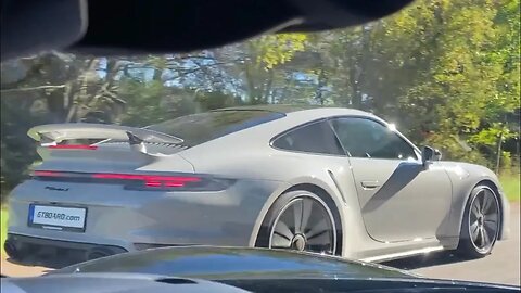 Porsche 992 Turbo S brutalized by Ferrari F8 Tributo TWICE in stunning 4k 60p. Porsche got the jump!