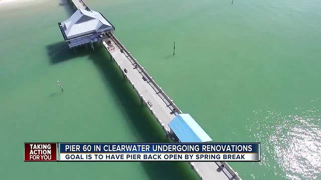 Pier 60 at Clearwater Beach undergoing renovations; expected to reopen by Spring Break