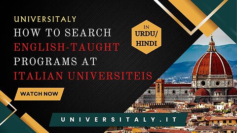 HOW TO SEARCH ENGLISH TAUGHT PROGRAMS | UNIVERSITALY | 2024-25 INTAKE | URDU/HINDI #italy #study