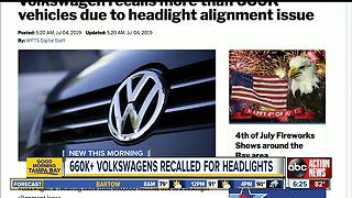 Volkswagen recalls over 660K vehicles due to headlight issue