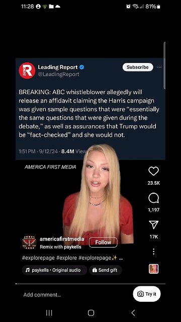 Harris cheated during the debate