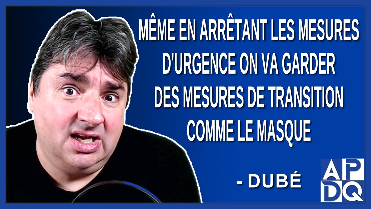 Même en arrêtant les mesures d'urgence on va garder des mesures de transition comme le masque