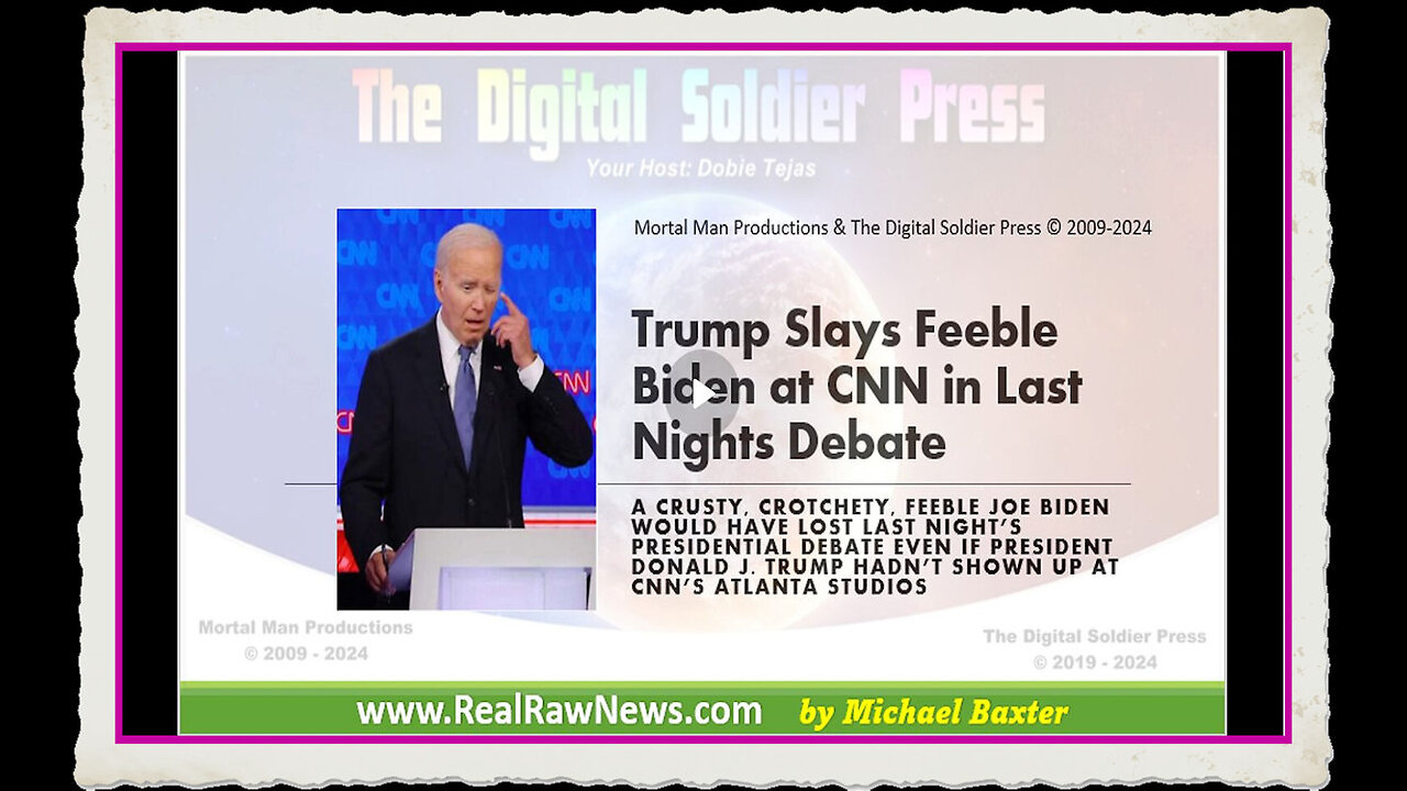 Trump Slays Feeble Fake Joe Biden at Last Night's CNN Debate.