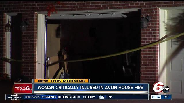 Woman critically injured in Avon house fire