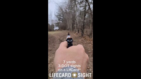 7 Yards with 3 Dot Sights on a LifeCard® Pistol