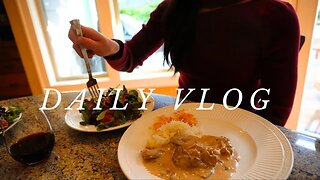 Daily Vlog | Chickpea salad wrap, dinner with friends, Korean hotpot | ASMR | Living Alone