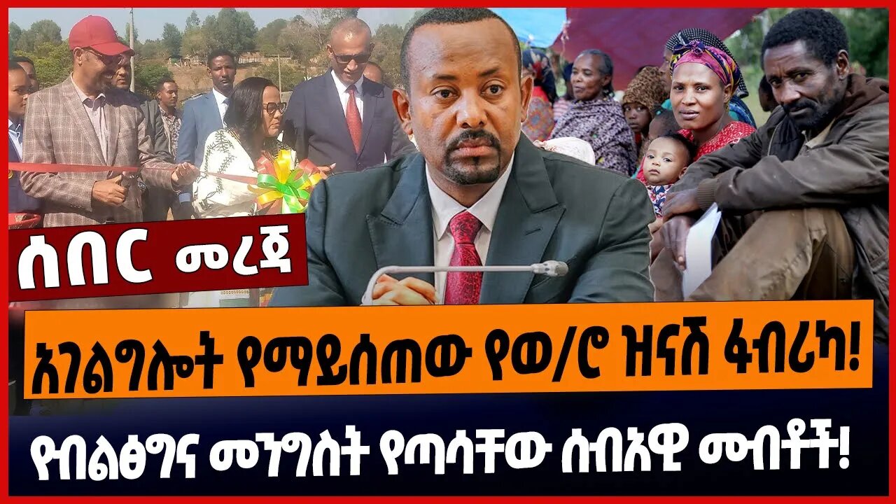 አገልግሎት የማይሰጠው የወ/ሮ ዝናሽ ፋብሪካ❗️የብልፅግና መንግስት የጣሳቸው ሰብአዊ መብቶች❗️