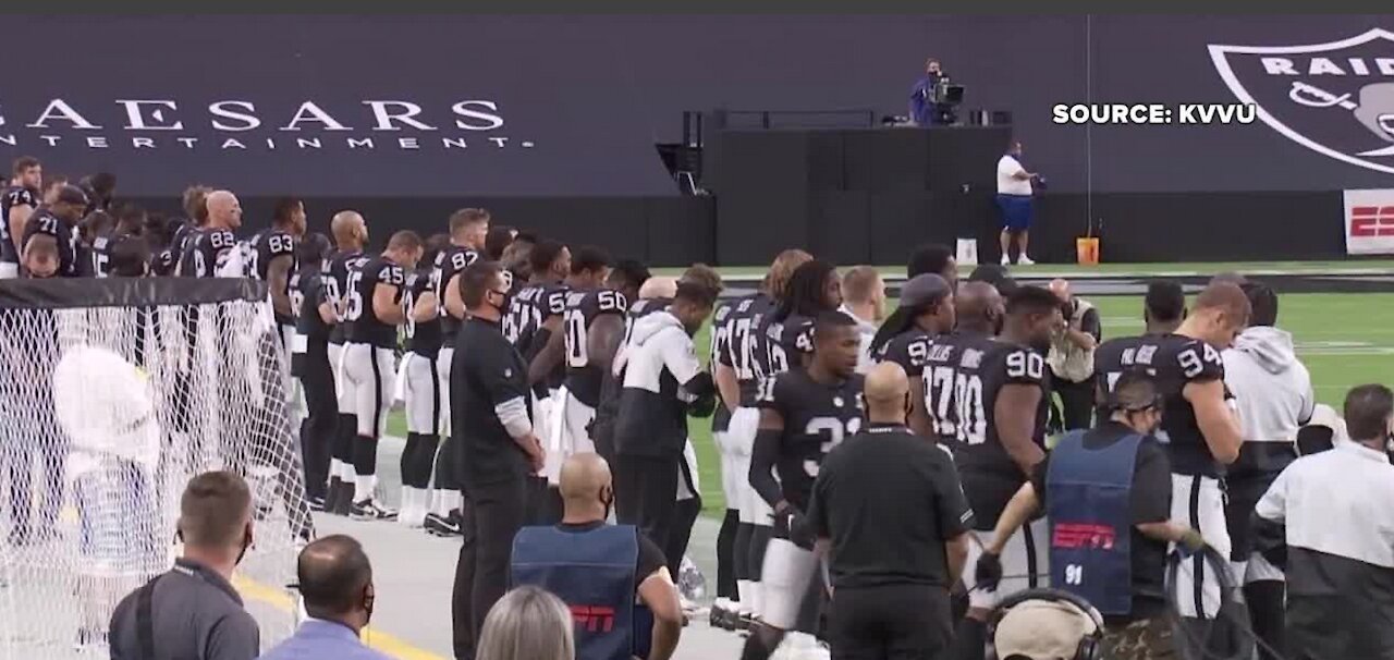 Carnell 'Golden Pipes' Johnson sings Raiders National Anthem