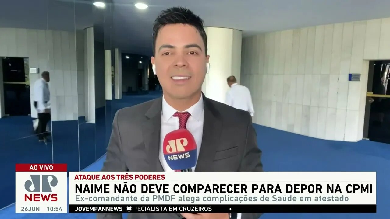 Coronel Naime apresenta atestado médico para não depor na CPMI do 8 de janeiro