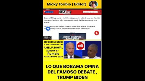 QUE OPINA OBAMA SOBRE EL DEBATE DE JOE BIDEN