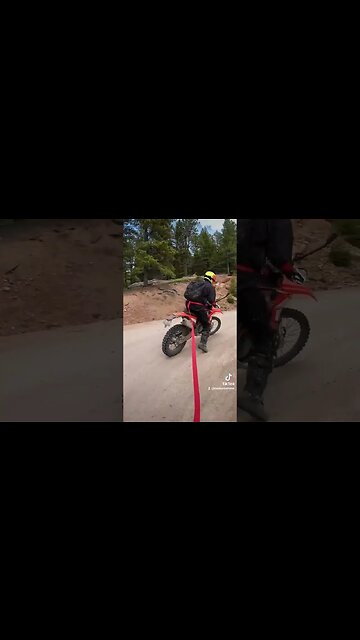 Getting towed on the eBike