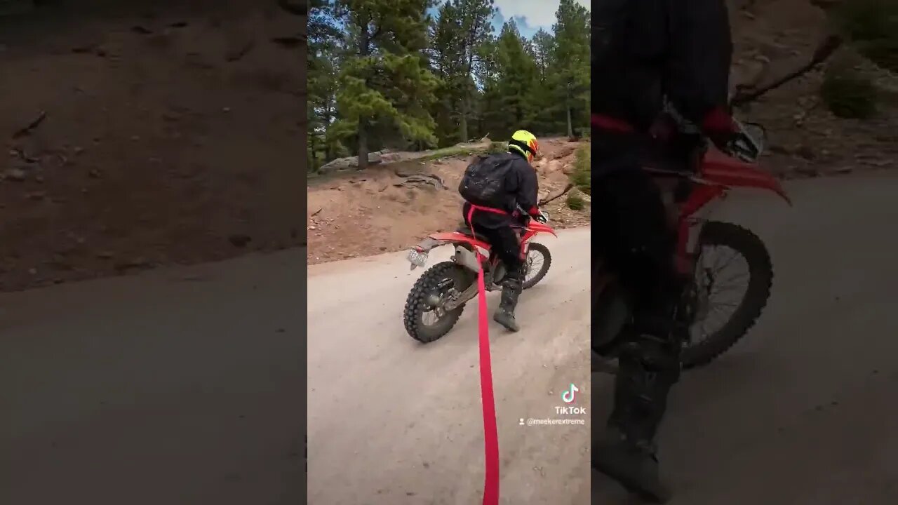 Getting towed on the eBike