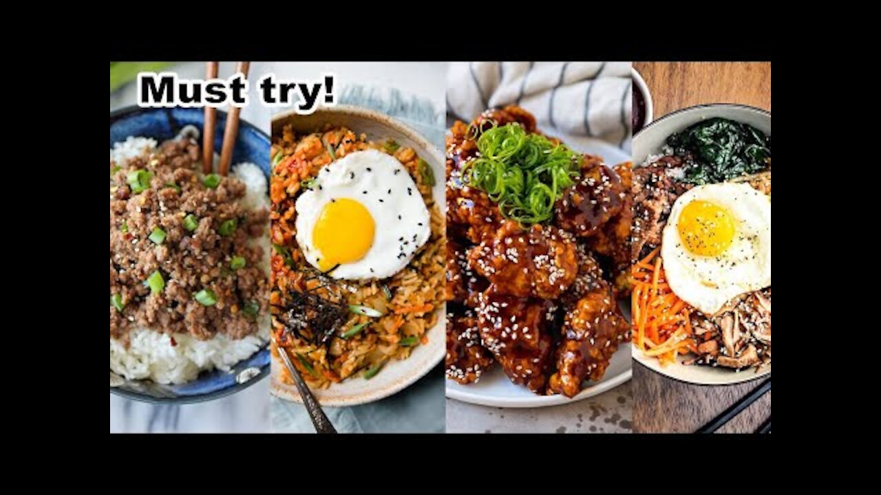 Simple Korean Food to cook at home | FOUR HOMEMADE DISHES