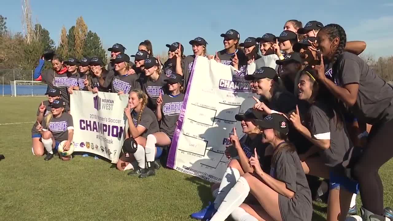 The Boise State Broncos soccer team wins their first Mountain West championship