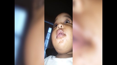 Baby Girl Tries to Take her First Selfie
