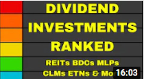 Ranking the Best Types of Dividend Stock Investments