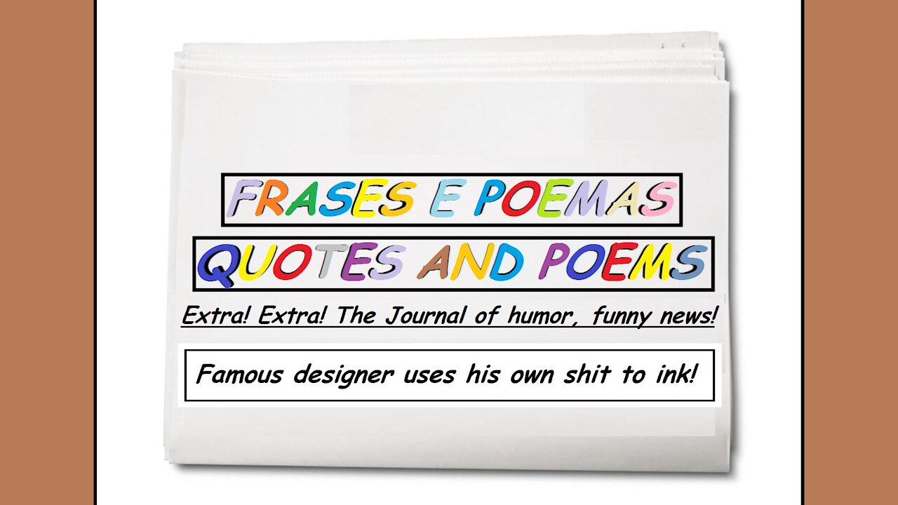 Funny news: Famous designer uses his own shit to ink! [Quotes and Poems]