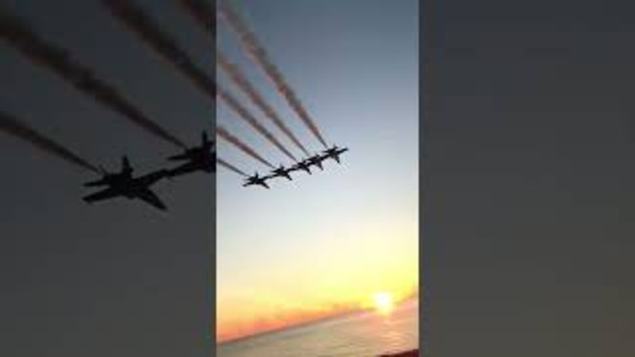 Blue Angels Beach Run at Sunset