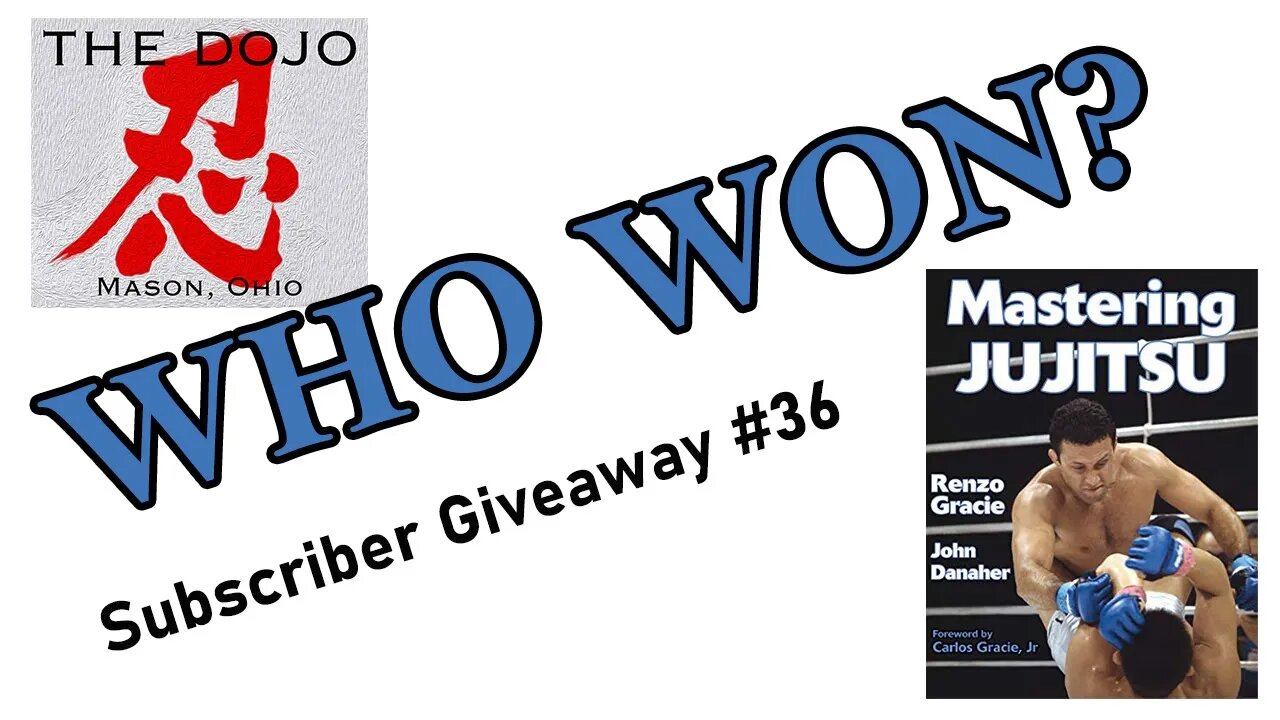 Subscriber Giveaway #36 - Jujitsu book winner is chosen