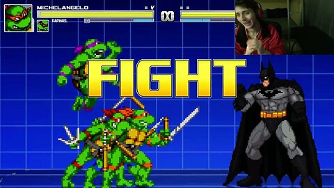 Teenage Mutant Ninja Turtles Characters (Leonardo And Raphael) VS Batman In An Epic Battle In MUGEN