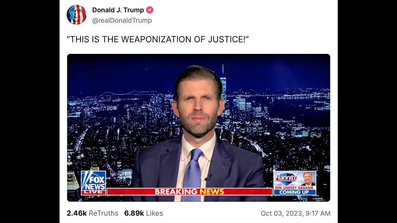"THIS IS THE WEAPONIZATION OF JUSTICE!"