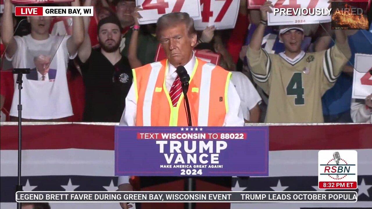 President Trump Holds a Rally in Green Bay WI Oct 30 2024