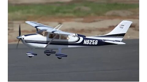 FMS Cessna-182 in super windy conditions #rcflying #rcplanes