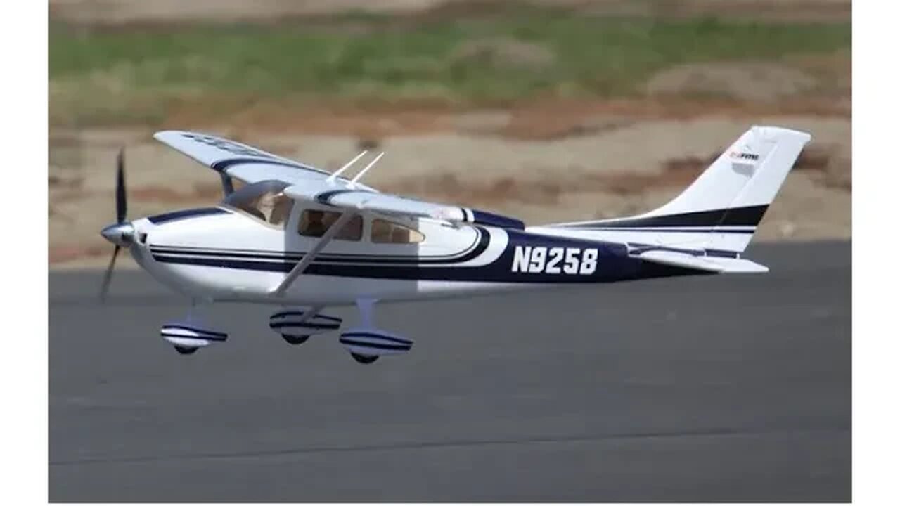 FMS Cessna-182 in super windy conditions #rcflying #rcplanes