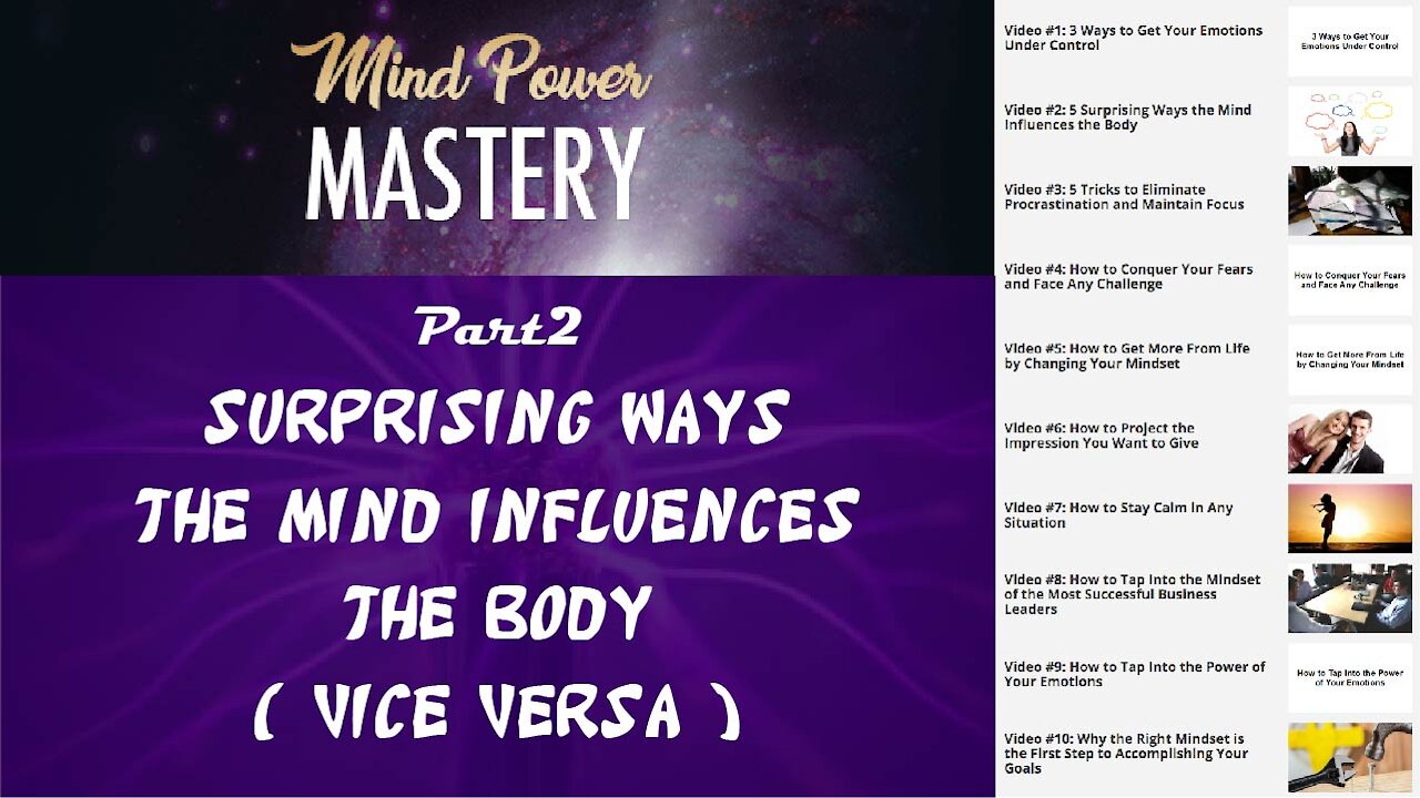 Mind Power Mastery GOLD - Part 2: Surprising Ways to Get Your Emotions Under Control