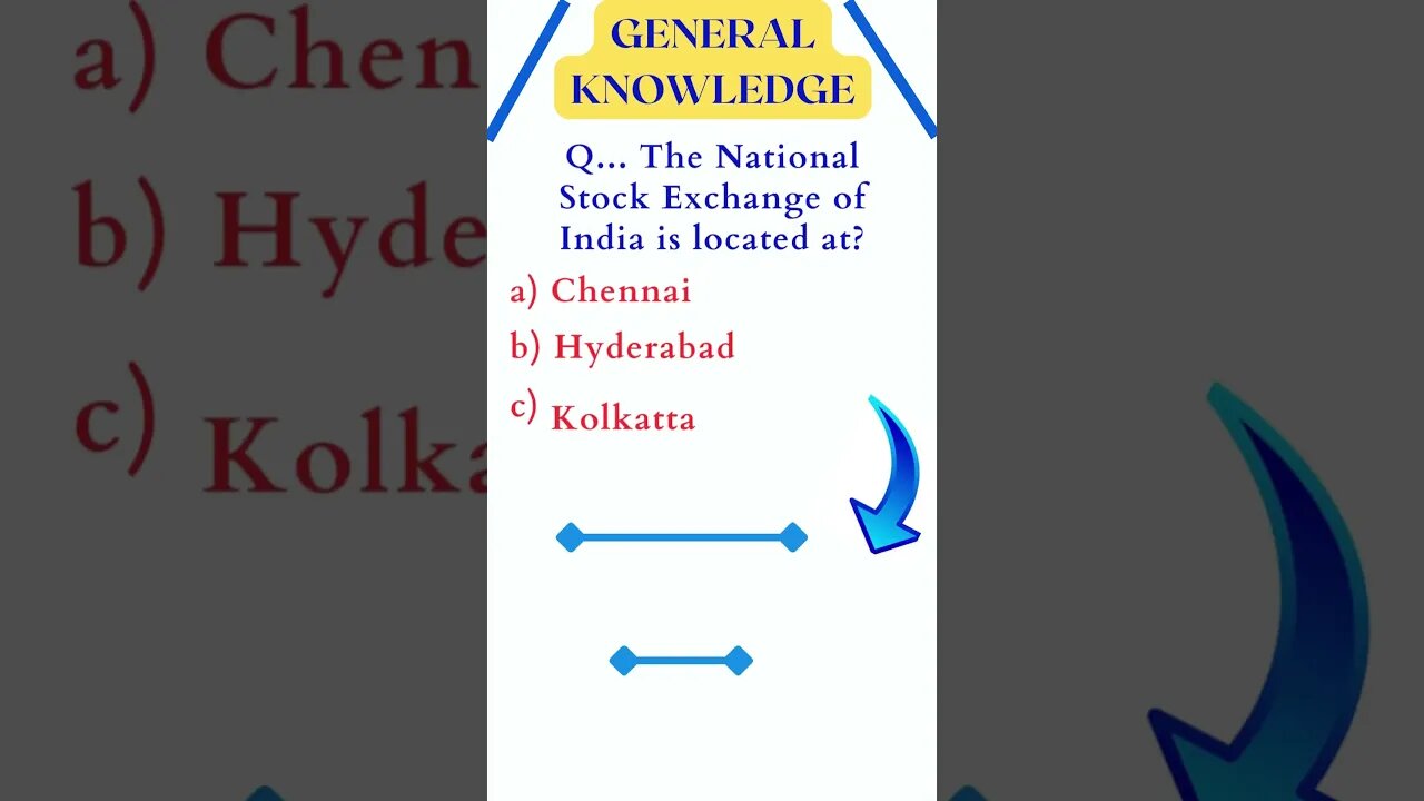 National stock exchange of India in ? #knowldege #gk #indiagk