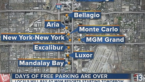 Locals have to pay to park at MGM casinos starting Thursday