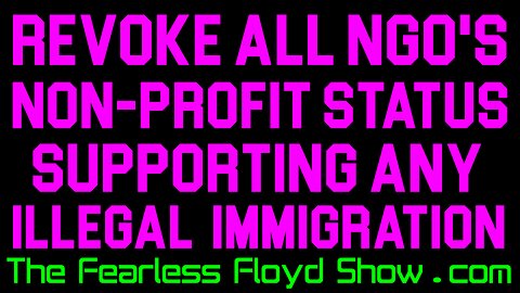 REVOKE ALL NON-PROFIT STATUS OF NGO'S (NON-GOV ORGS) SUPPORTING ANY ILLEGAL IMMIGRATION