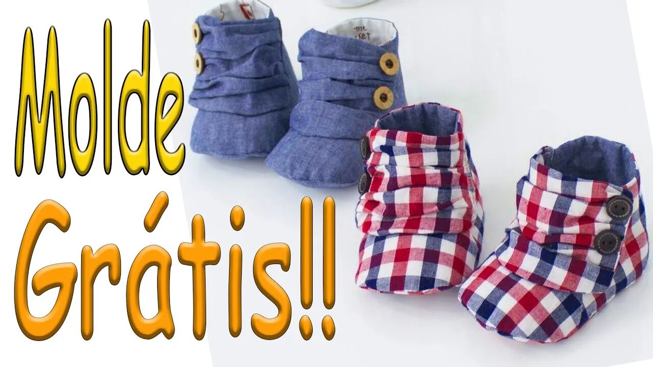 Como Fazer Botinha de Inverno Bebê (modelo Jaden boots) MOLDE GRÁTIS!