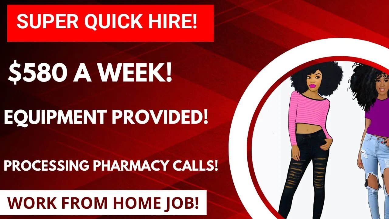 Super Quick Hire! Processing Pharmacy Calls Work From Home Job $580 A Week + Equipment Best WFH Jobs