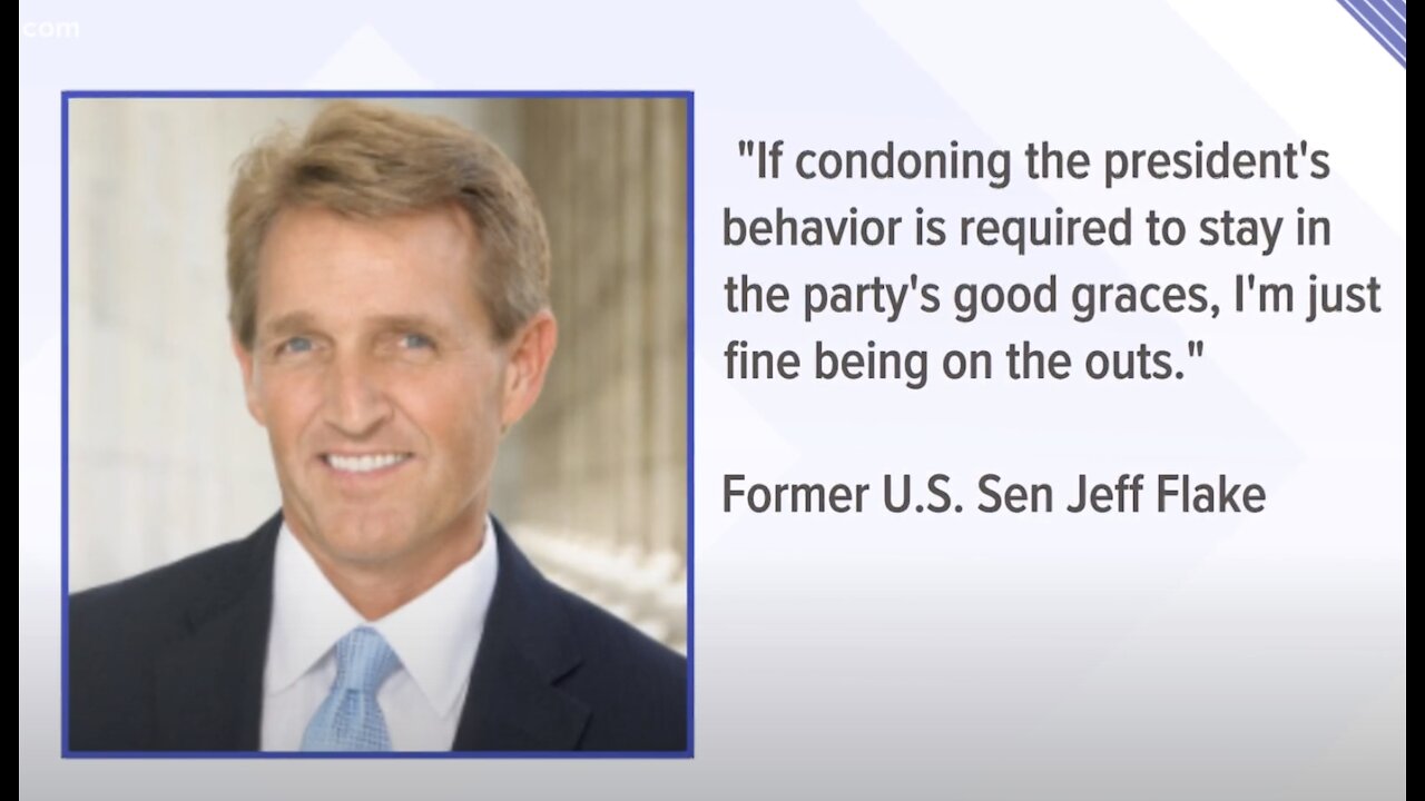 Jeff Flake, Another RINO, shows up in the Press to ridicule the Audit