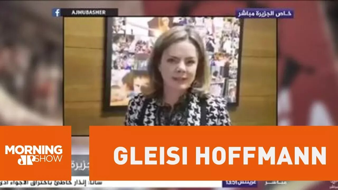 Gleisi manda vídeo a Al Jazira defendendo Lula