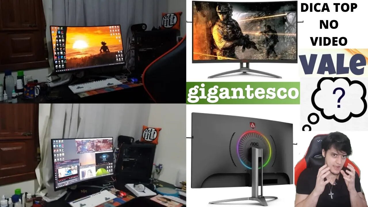 MONITOR GAMER AOC AGON 32" 165HZ - VALE ? ELE E GIGANTE !!! 😱🤯🥰