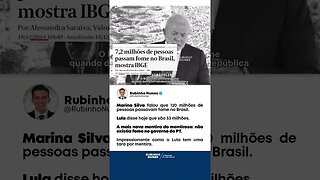 Lula disse que acabou com a fome. 7,2 milhões de brasileiros discordariam do Lula #shorts