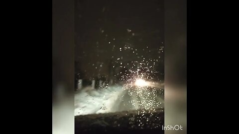 Car skids on a snowy road