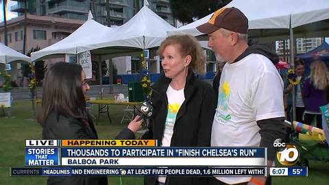 Thousands to participate in "Finish Chelsea's Run" in Balboa Park